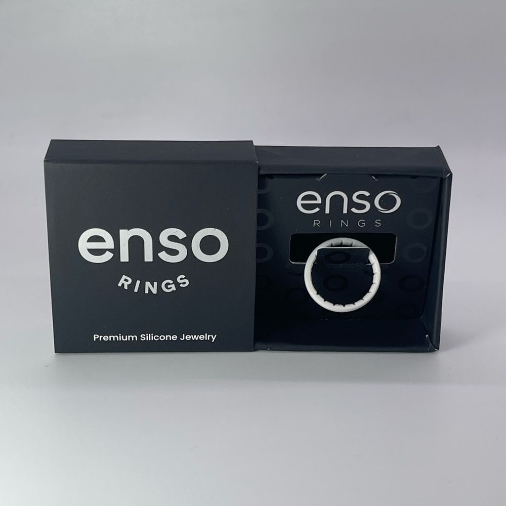 NIB Enso Rings ELEMENTS CLASSIC THIN SILICONE RING - PEARL size 4 - Picture 6 of 7